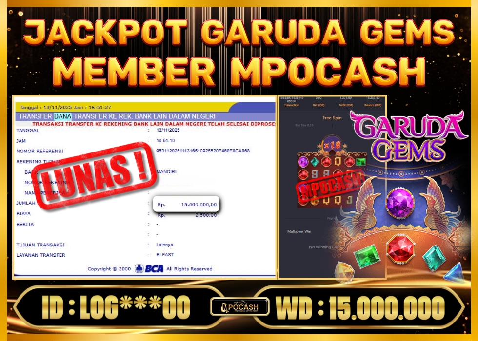 MPOCASH JACKPOT GARUDA GEMS